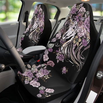 Unicorn Skull Inner Beauty Car Seat Cover Set